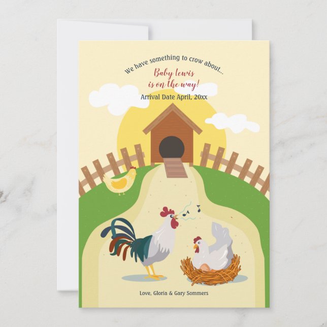 Etwas, um über die Schwangerschaftsankündigung zu  Ankündigung (Vorderseite)