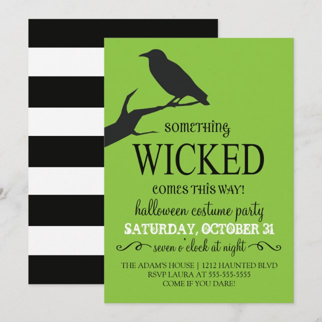 Etwas Wackeliges Halloween-Party Einladung (Vorne/Hinten)