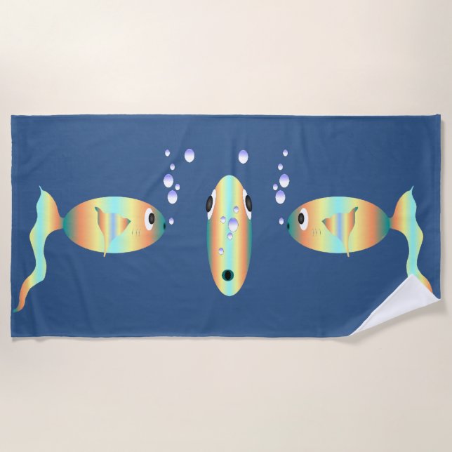 Etwas, was Fishwater Beach Handtuch (Vorderseite)