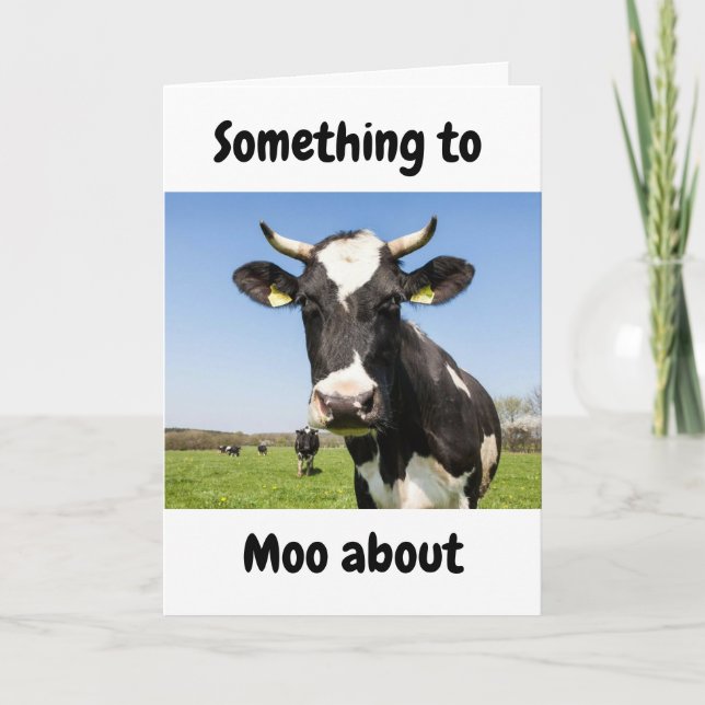 ETWAS ZU *MOO ÜBER* SON AUF DER GEBURTSKARTE KARTE (Vorderseite)