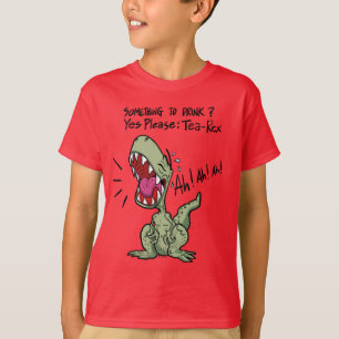 Etwas zu trinken? Bitte ja: Tee-Rex Dinosaurier T-Shirt