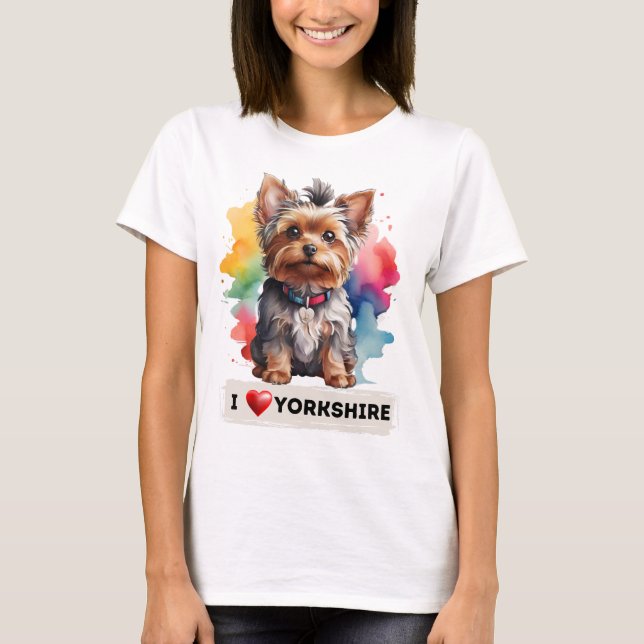 Eu amo Yorkshire T-Shirt (Vorderseite)