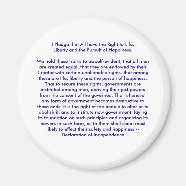 !! EU Erklärung der Unabhängigkeit Magnet (Vorne)