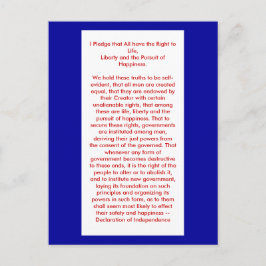 !! EU Erklärung der Unabhängigkeit Postkarte