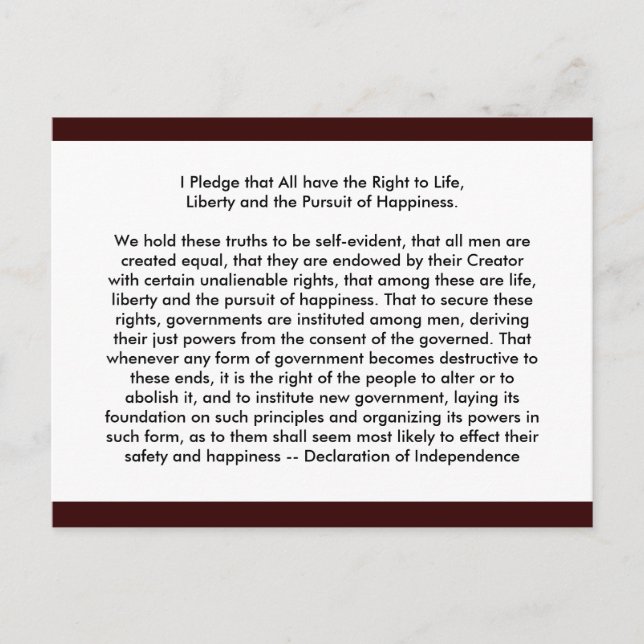 !! EU Erklärung der Unabhängigkeit Postkarte (Vorderseite)