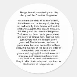 !! EU Erklärung der Unabhängigkeit Runder Aufkleber