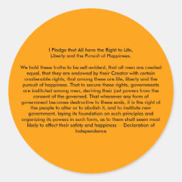 !! EU Erklärung der Unabhängigkeit Runder Aufkleber