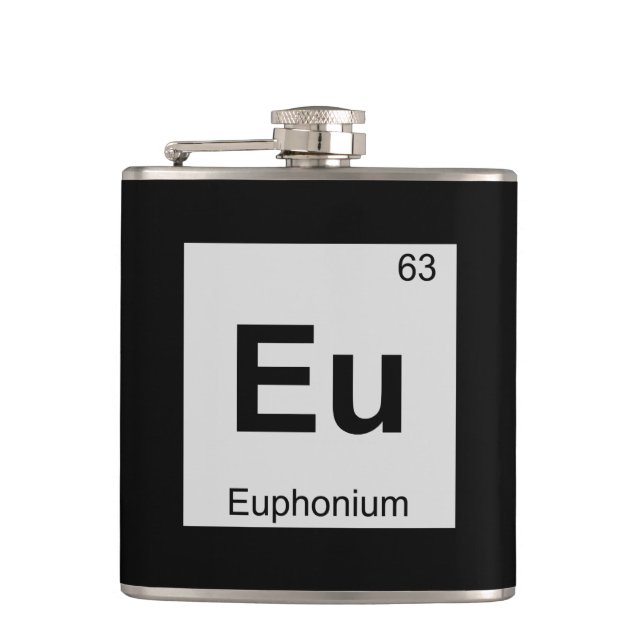 EU - Euphonium Music Chemistry Periodic Table Flachmann (Vorderseite)