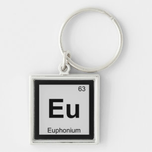 EU - Euphonium Music Chemistry Periodic Table Schlüsselanhänger