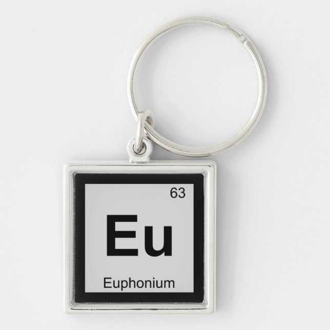 EU - Euphonium Music Chemistry Periodic Table Schlüsselanhänger (Vorne)