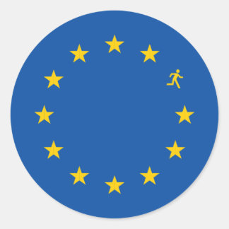 EU-Flagge für den Brexit Runder Aufkleber