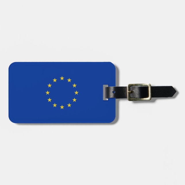 EU-Flagge Gepäckanhänger (Vorderseite horizontal)