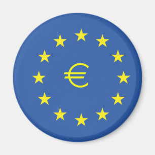 EU-Flagge.mit EURO-Symbol Magnet