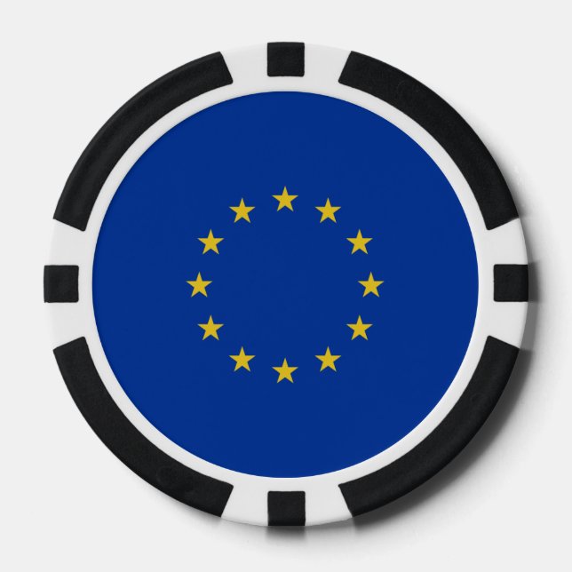EU-Flagge Pokerchips (Vorderseite)