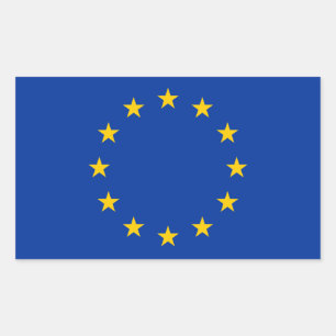EU-Flagge Rechteckiger Aufkleber