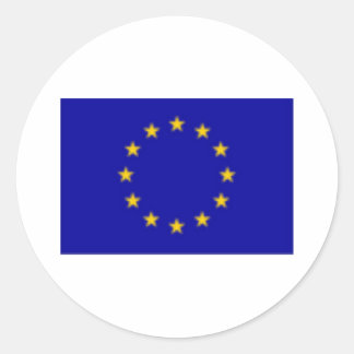 EU-Flagge Runder Aufkleber