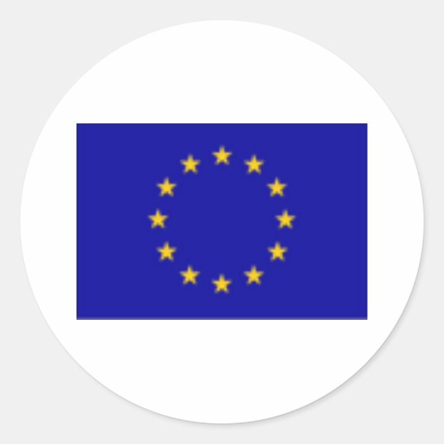 EU-Flagge Runder Aufkleber (Vorderseite)