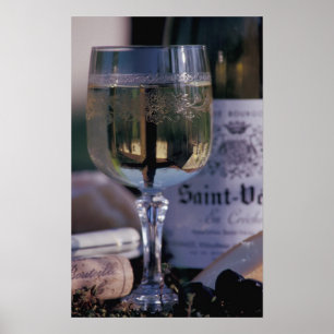 EU, Frankreich, Chablis, lokaler Wein Poster