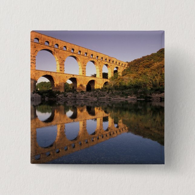 EU, Frankreich, Provence, Gard, Pont du Gard.2 Button (Vorderseite)