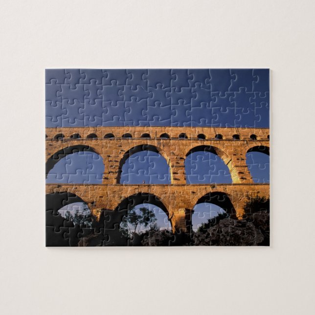 EU, Frankreich, Provence, Gard, Pont du Gard. römi Puzzle (Horizontal)