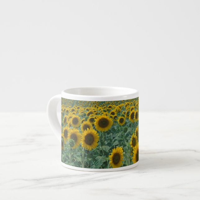 EU, Frankreich, Provence, Sonnenblumenfeld Espressotasse (Vorderseite Links)