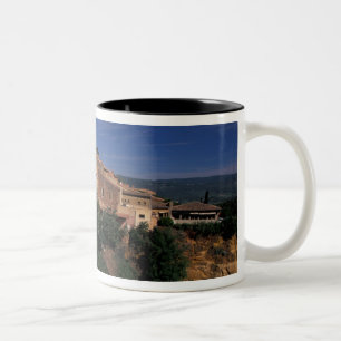 EU, Frankreich, Provence, Vaucluse, Roussillon. 4 Zweifarbige Tasse