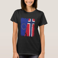 EU Norwegen Halbe Flagge Europäische Union Norwegi