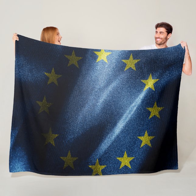 EU-Seidenflagge Fleecedecke (Beispiel)