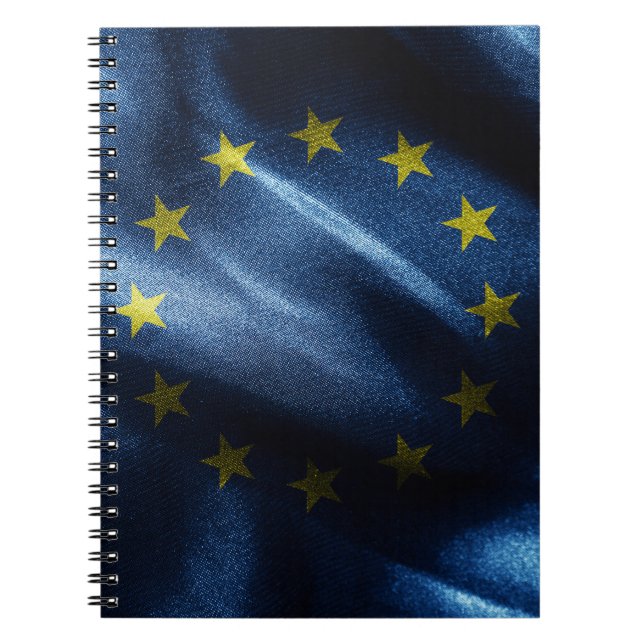 EU-Seidenflagge Notizblock (Vorderseite)