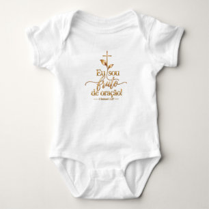 Eu Sou Fruto de Oração   Body Cristão para Bebê –  Baby Strampler