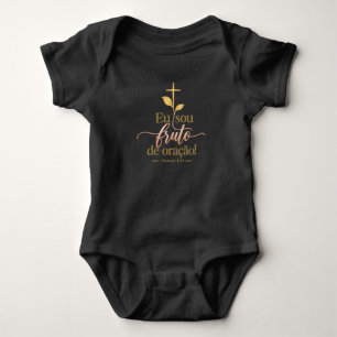 Eu Sou Fruto de Oração Body Cristão para Bebê – Baby Strampler