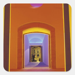 EU, Spanien, Barcelona. Türe nahe Picasso Quadratischer Aufkleber