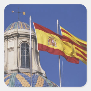 EU, Spanien, Katalonien, Palau de la Generalitat. Quadratischer Aufkleber