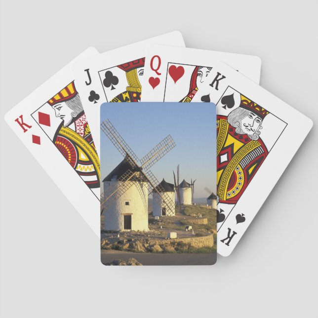 EU, Spanien, La Mancha, Consuegra. Windmühlen und Spielkarten (Rückseite)
