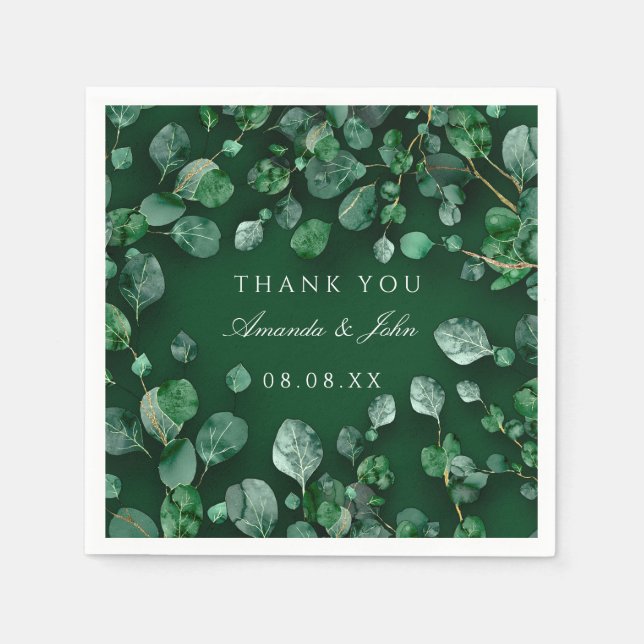 Eucaliptus Rustic Wedding Event Serviette (Vorderseite)