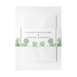 Eucalpytus Gold-Glitzer Einladungsbanderole