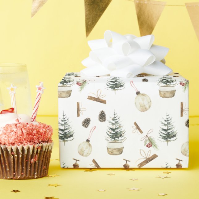 Eucalyptus Acorns Weihnachten Geschenkpapier (Geburtstagsparty)