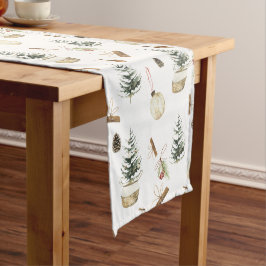 Eucalyptus Acorns Weihnachten Kurzer Tischläufer