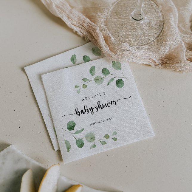 Eucalyptus Baby Dusche Napkins Serviette (Von Creator hochgeladen)