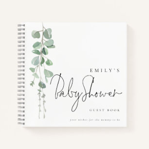 Eucalyptus Baby Shooter Gästebuch Notizbuch
