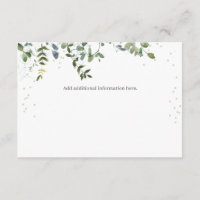 Eucalyptus Baby Shooting Einschlusskarte