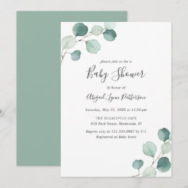 Eucalyptus Baby Shower Einladung