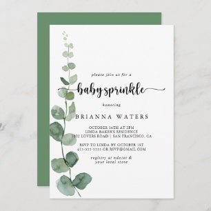 Eucalyptus Baby Sprinkle Einladung