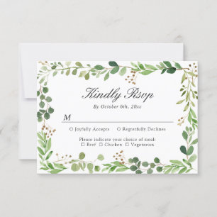 Eucalyptus-Blätter Border Botanical Foliage UAWG RSVP Karte