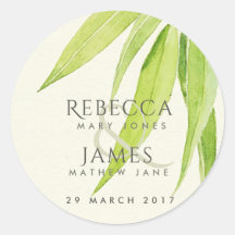 EUCALYPTUS-BLÄTTER WATERCOLOR FOLIAGE MONOGRAMM