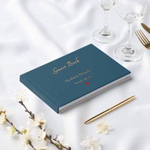 Eucalyptus Blue Gold Hochzeiten Jahrestag Gästebuch