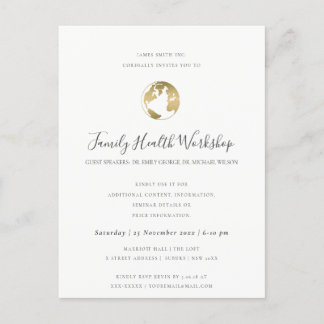 EUCALYPTUS BLUSH ROSE BLACK PINK WORKSHOP EVENT ANKÜNDIGUNGSPOSTKARTE