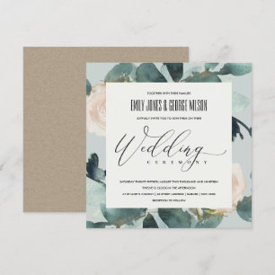 EUCALYPTUS BLUSH ROSE GRAY KRAFT FOLIAGE WEDD EINLADUNG