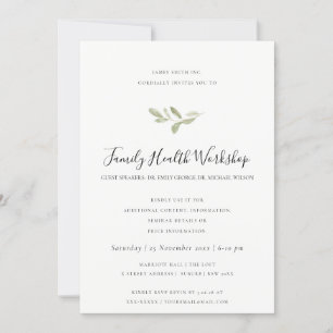 EUCALYPTUS BLUSH ROSE KRAFT NAVY WORKSHOP EREIGNIS EINLADUNG