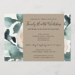 EUCALYPTUS BLUSH ROSE KRAFT PINK WORKSHOP EREIGNIS EINLADUNG